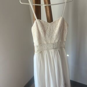 Elegant White Lace Dress